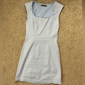 Pale blue Zara work dress